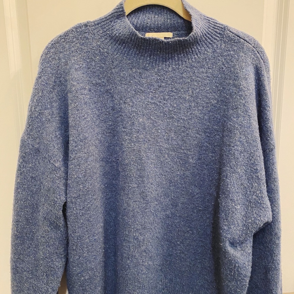 Blue Turtleneck Sweater